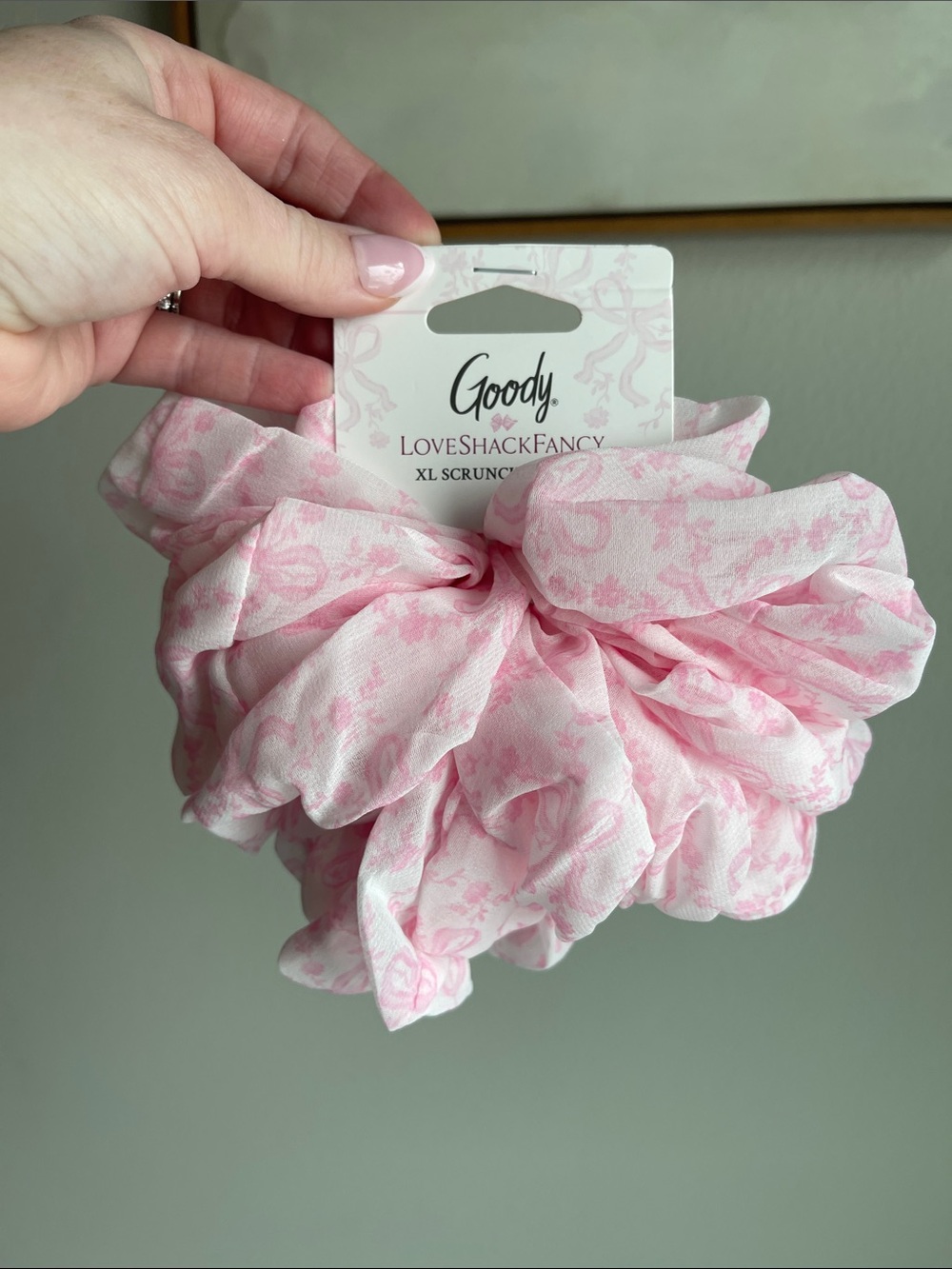 NWT LOVESHACKFANCY x Target Pink XL Scrunchie/Bow & Chinoiserie Print